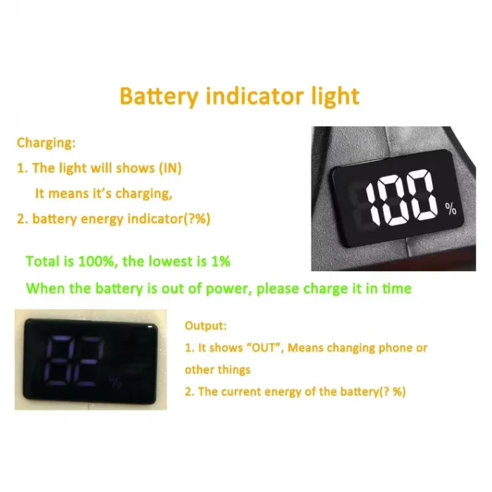 BUĞZ T100 Dijital Göstergeli 100watt Powerbank Özellikli Spot Fener