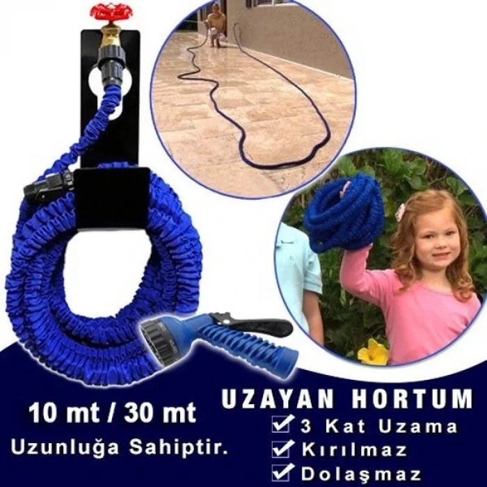 BUĞZ Tabancalı Uzayan Hortum 30 Metre
