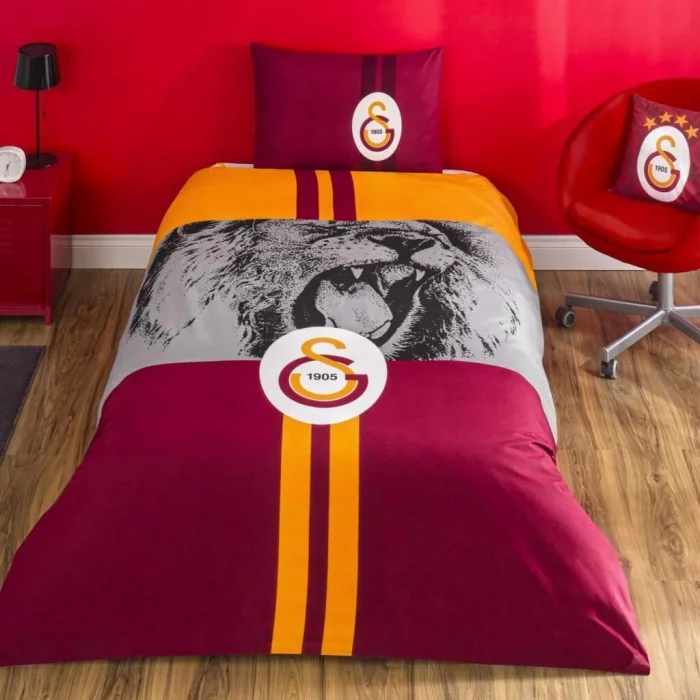  Taç Galatasaray Şampiyon Aslan Tek Kişilik Lisanslı Nevresim Takımı