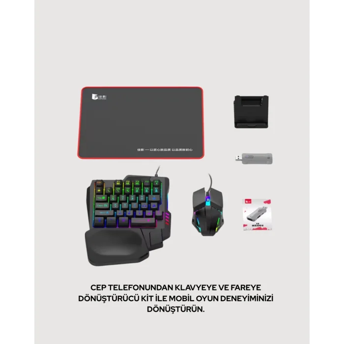  Tak-Çalıştır Mobil Oyun Seti – X8 Pro Teknolojili Klavye Mouse Kombo