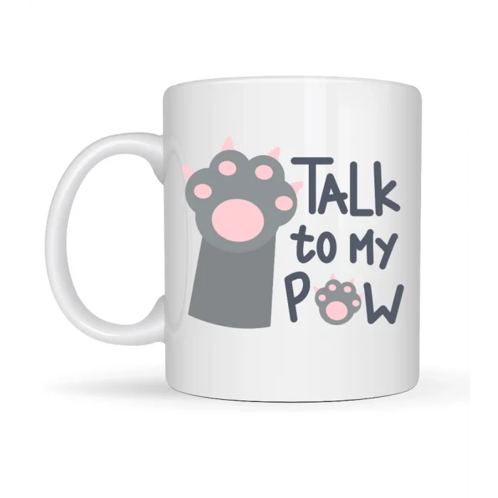 BUĞZ Talk To My Paw – Sevimli Kedi Patili Porselen Kupa MODEL 57
