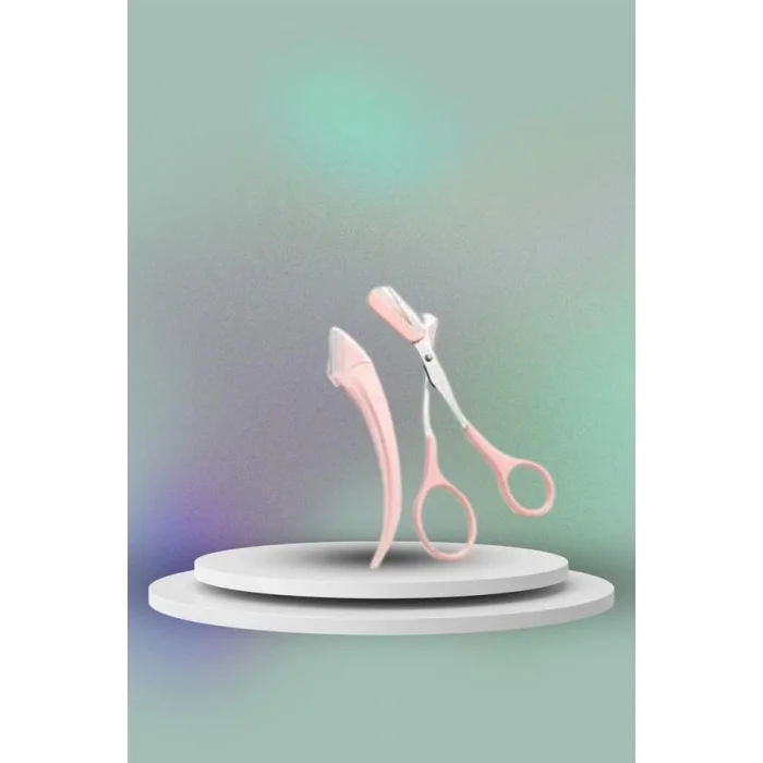 BUĞZ Taraklı Kaş Bıyık Makası Ve Kaş Ustura Seti Kaş Bıyık Tüy Alma Epilasyon Aleti 2li Set