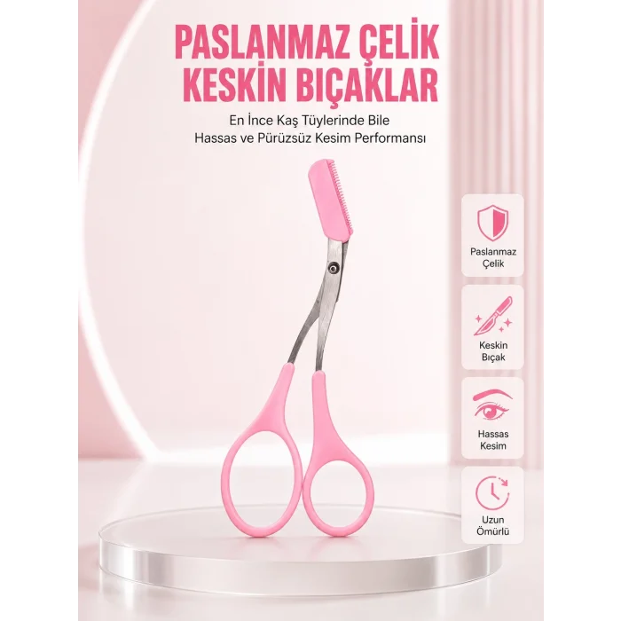 BUĞZ Taraklı Kaş Düzeltme Makası – Hassas Şekillendirme ve Kolay Kullanım