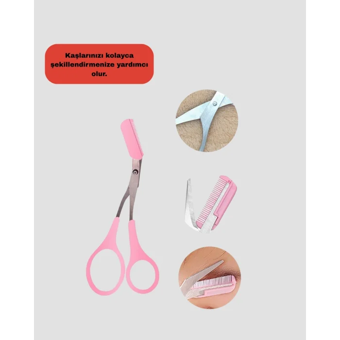 BUĞZ Taraklı Kaş Düzeltme Makası – Hassas Şekillendirme ve Kolay Kullanım