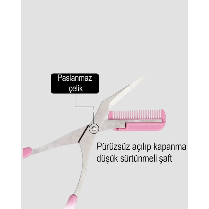 BUĞZ Taraklı Kaş Düzeltme Makası – Hassas Şekillendirme ve Kolay Kullanım