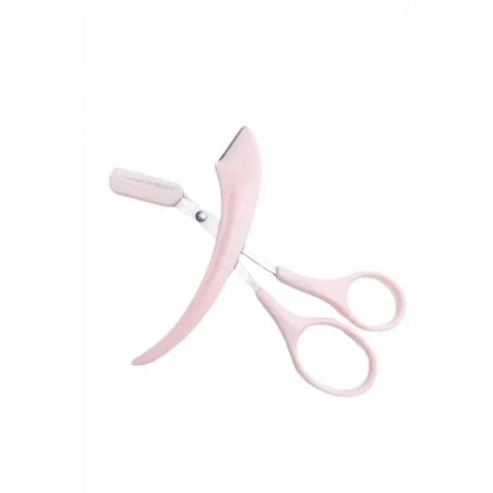  Taraklı Kaş Makası ve Ustura Seti Kaş Düzeltme Makası Kaş Bıyık Alma Aleti