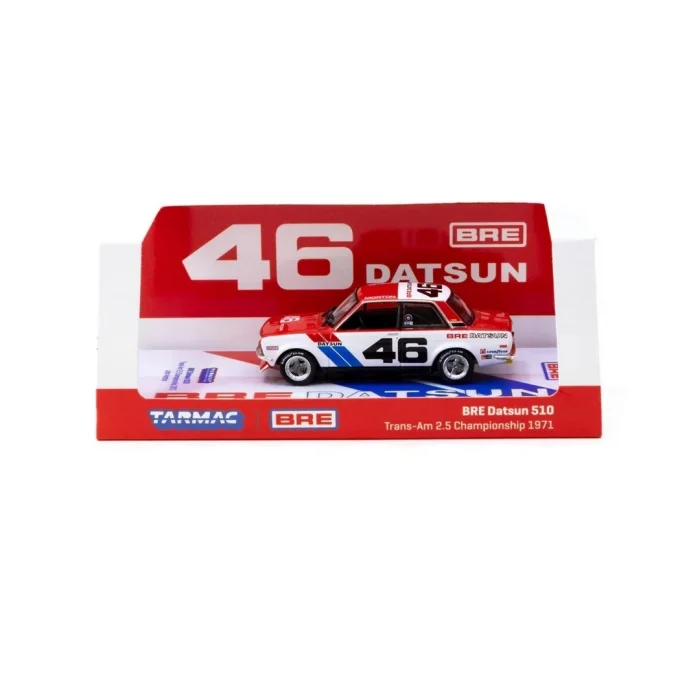 BUĞZ Tarmac Works 1/64 BRE Datsun 510 Trans-Am 2.5 Championship 1971 #46 - USA Special Edition