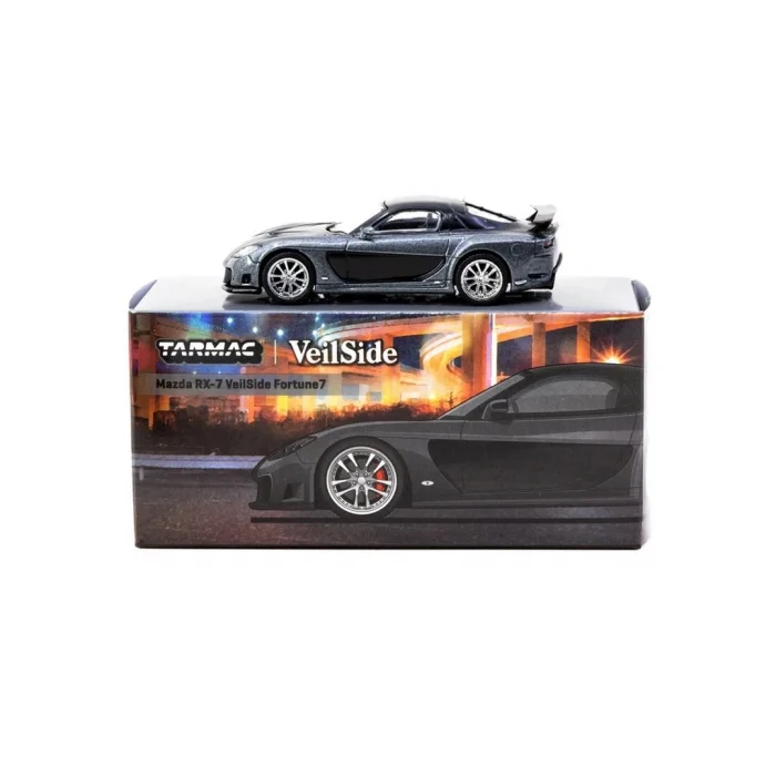 BUĞZ Tarmac Works 1/64 Mazda RX-7 VeilSide Fortune7 Grey Metallic / Black