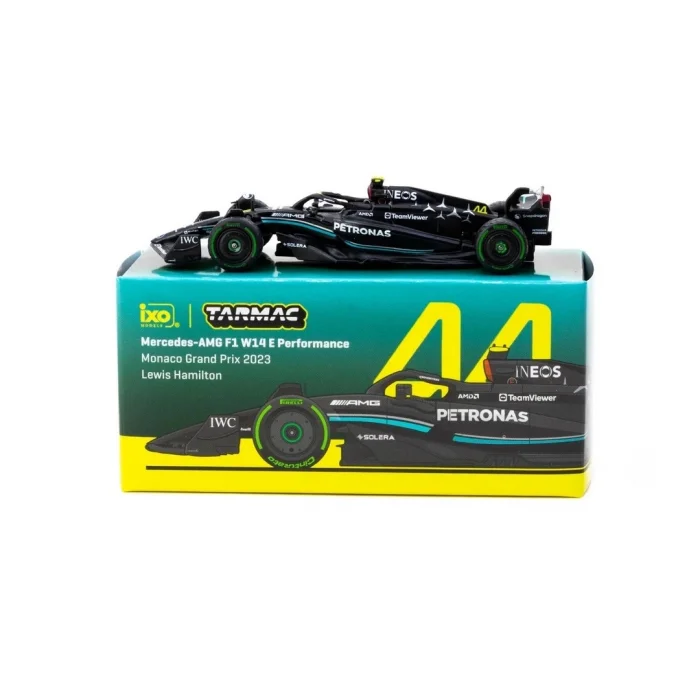 BUĞZ Tarmac Works 1/64 Mercedes-AMG F1 W14 E Performance Monaco Grand Prix 2023 Lewis Hamilton