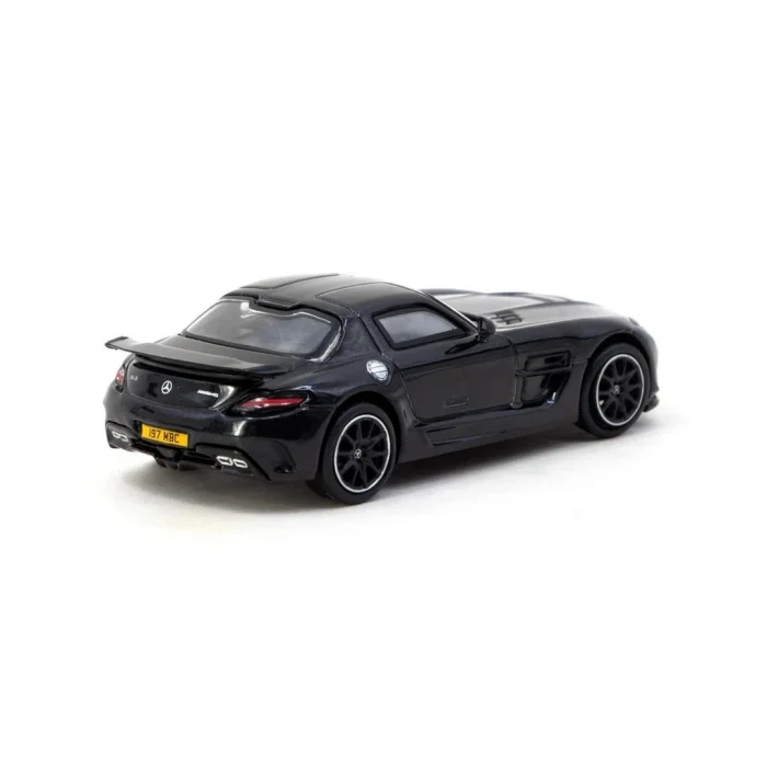 BUĞZ Tarmac Works 1/64 Mercedes-Benz SLS AMG Coupé Black Series Black Metallic - Singapore Special Edition