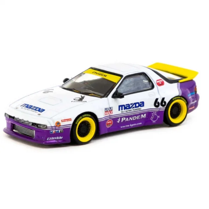  Tarmac Works 1/64 Pandem Mazda RX-7 FC3S White / purple - HOBBY64