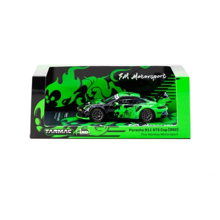 BUĞZ Tarmac Works 1/64 Porsche 911 GT3 Cup (992) Fire Monkey Motorsport - Tarmac Works X iXO Models