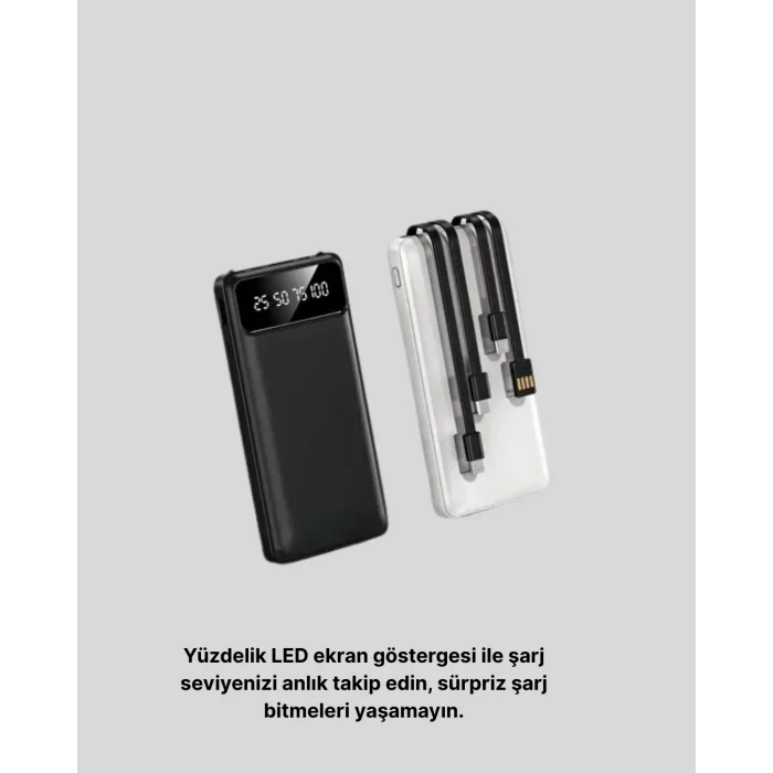 BUĞZ Taşınabilir 20.000 mAh Hızlı Şarj Powerbank 4 Çıkışlı