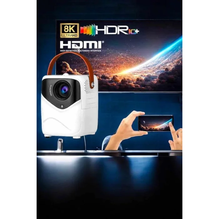 BUĞZ Taşınabilir Android Projeksiyon Wifi Destekli 4K Multimedia Tabanlı Ev Ve Ofis Tipi - Lisinya