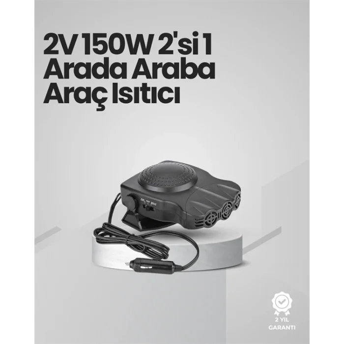  Taşınabilir Araç Isıtıcı ve Fan | 3ü 1 Arada Fonksiyon, Hava Temizleme, Yaz-Kış Kullanım