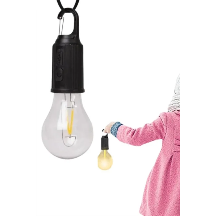 BUĞZ Taşınabilir Askılı Ampul Kamp Lambası Askılı Type-C Şarjlı Bahçe Lambası