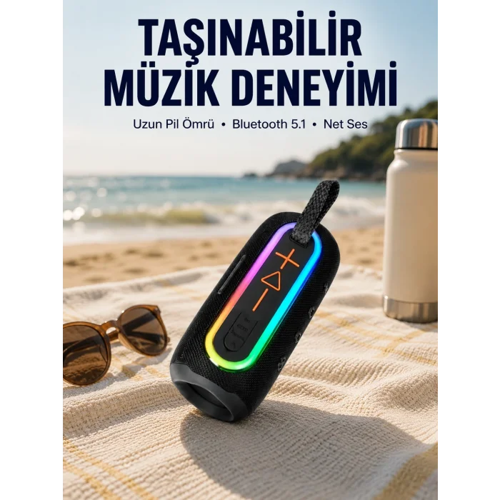 BUĞZ Taşınabilir Bluetooth Hoparlör Kırmızı IP67 Su Geçirmez Yeni Nesil