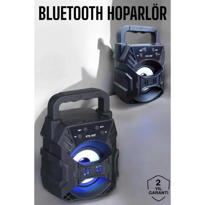 BUĞZ Taşınabilir Bluetooth Hoparlör Led Işıklı Uzun Pil Ömrü