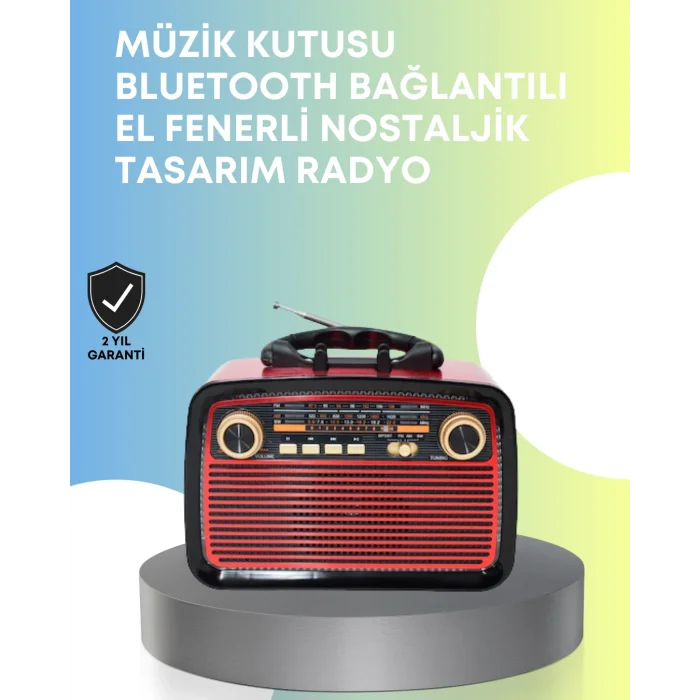 BUĞZ Taşınabilir Bluetooth Hoparlör – Modern Teknoloji ile Nostaljik Radyo Deneyimi, FM/AM Fonksiyonu
