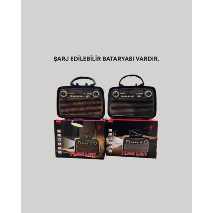 BUĞZ Taşınabilir Bluetooth Hoparlör – Modern Teknoloji ile Nostaljik Radyo Deneyimi, FM/AM Fonksiyonu - BUĞZ