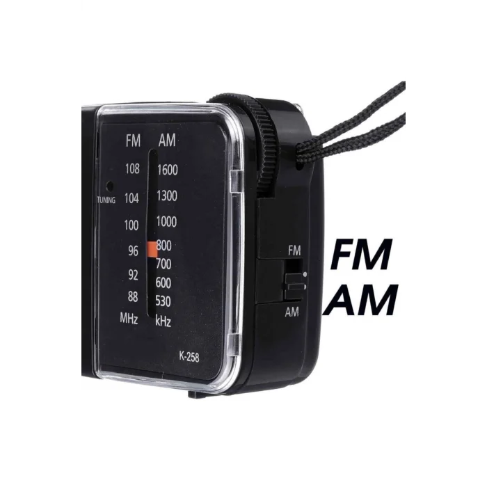 BUĞZ Taşınabilir cep radyosu siyah renk FM radyo bluetooth yok 2 yıl garantili - Elektronik
