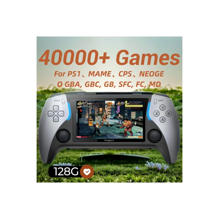 BUĞZ Taşınabilir cep video oyun konsolu 128GB 4.3 inç IPS ekran çift hoparlör + oyunlu