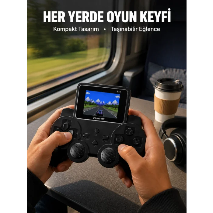 BUĞZ Taşınabilir Dijital Oyun Konsolu 520 Dahili Oyun TV Bağlantı Destekli