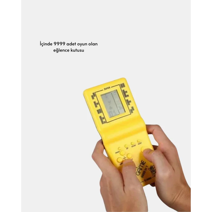 BUĞZ Taşınabilir El Aterisi Gameboy – Klasik Tetris Oyunu, Pil ile Çalışan Mini El Konsolu