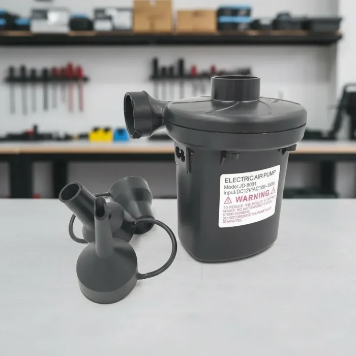 BUĞZ Taşınabilir Elektrikli Hava Kompresörü - Şişme Yatak ve Lastik Şişirme Pompası, Vakumlu Poşet Aparatlı