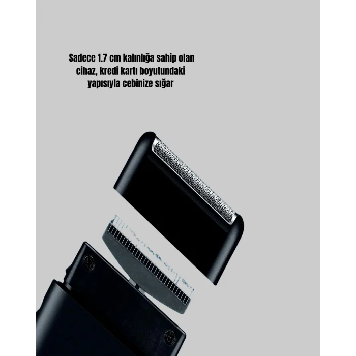 BUĞZ Taşınabilir Elektrikli Tıraş Makinesi USB Şarjlı 5W Motor ve 0.3 mm Hassas Kesim - Lisinya