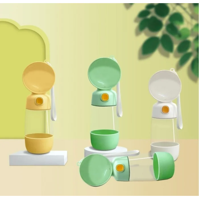 BUĞZ Taşınabilir Evcil Hayvan Mama Hazneli Su Matarası