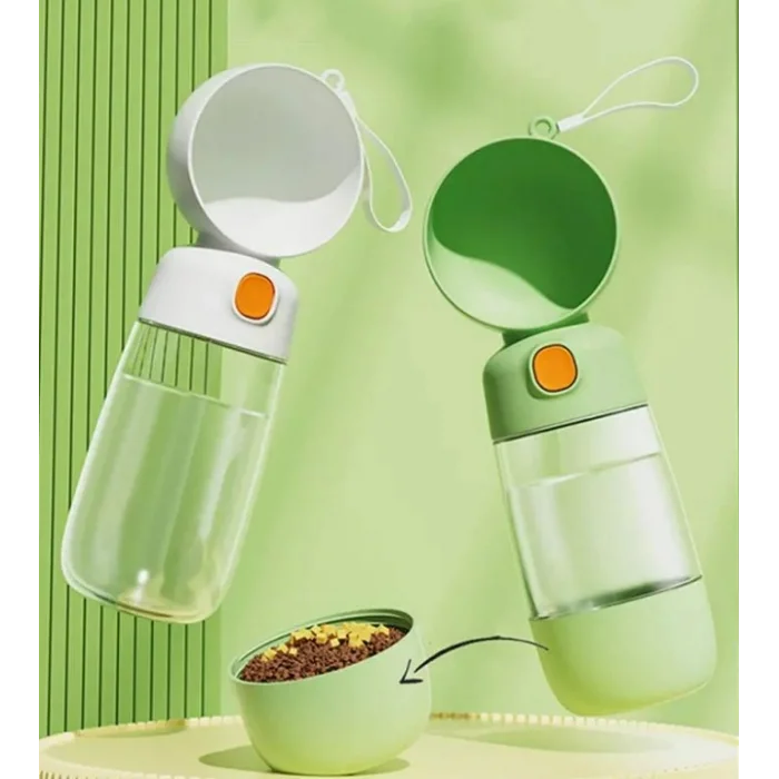 BUĞZ Taşınabilir Evcil Hayvan Mama Hazneli Su Matarası