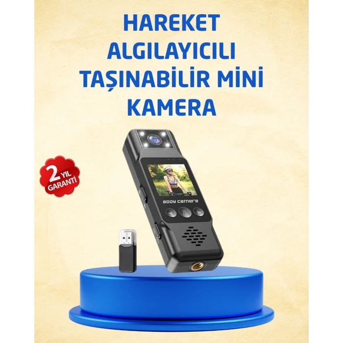 BUĞZ Taşınabilir Full HD Mini Kamera TFT Ekranlı