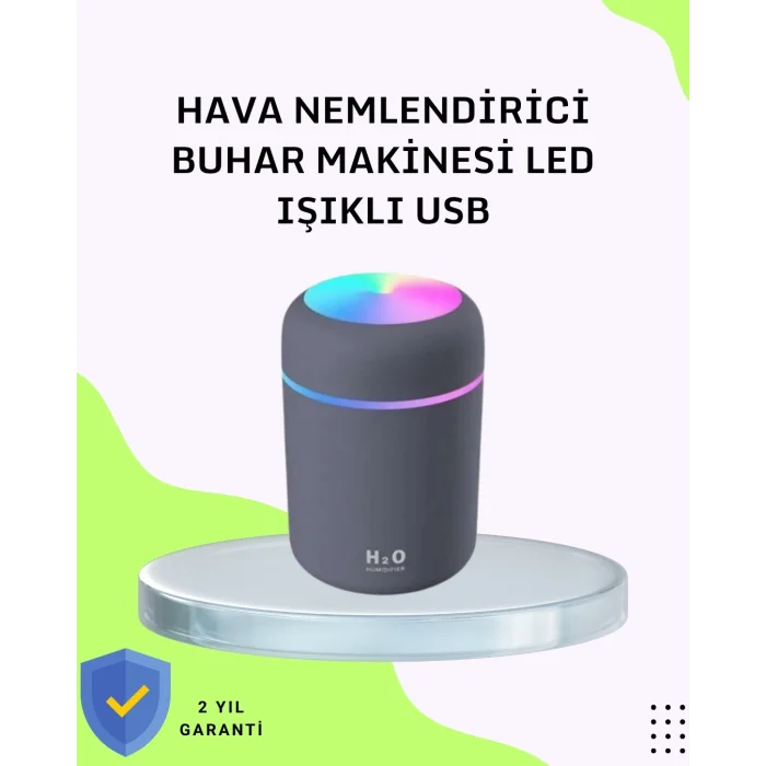  Taşınabilir Hava Nemlendirici – Renkli Işık ve USB Bağlantı