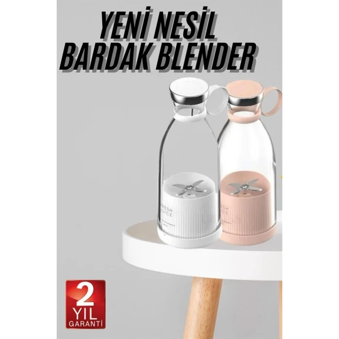 BUĞZ Taşınabilir Kablosuz Şarjlı Kişisel Smoothie El Blender Mini Meyve Sıkacağı - BUĞZ