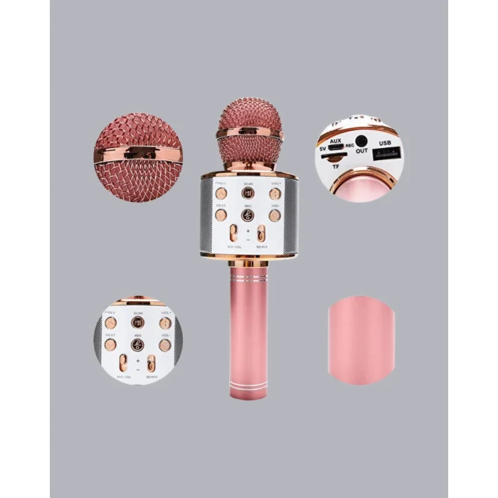 BUĞZ Taşınabilir Karaoke Mikrofon – Bluetooth, USB ve AUX Girişli