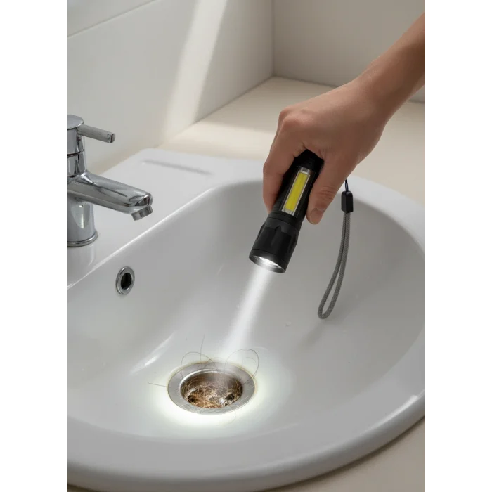 BUĞZ Taşınabilir Metalik LED El Feneri Uzun Pil Ömürlü Kamp Aracı