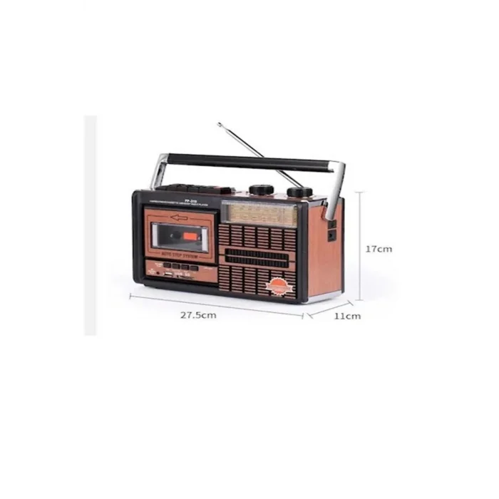 BUĞZ Taşınabilir nostaljik radyo USB kart FM radyo kaset çalar Bluetooth kırmızı 2 yıl garantili