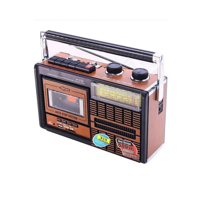 BUĞZ Taşınabilir nostaljik radyo USB kart FM radyo kaset çalar Bluetooth kırmızı 2 yıl garantili