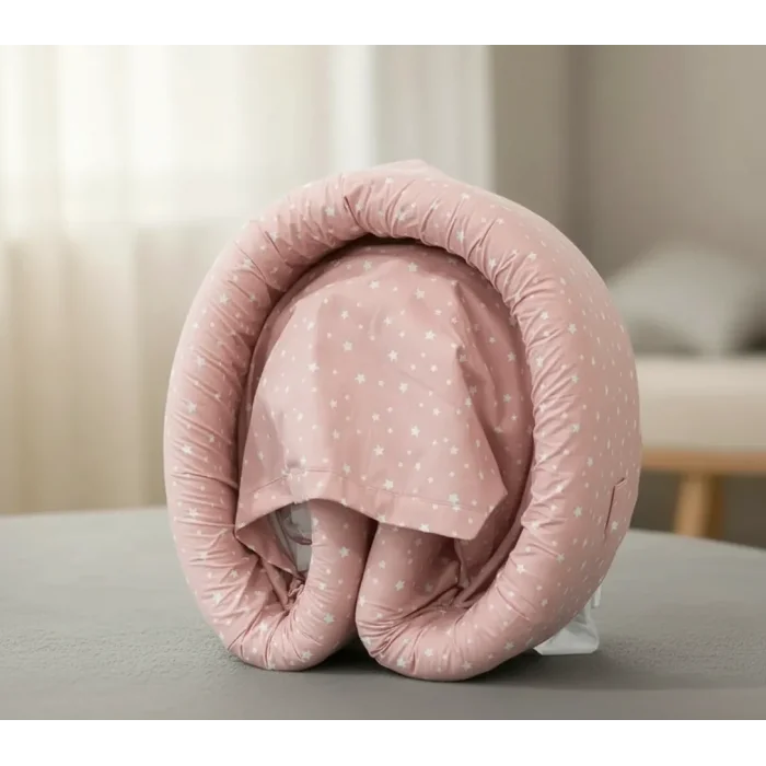 BUĞZ Taşınabilir Portatif Bebek Yatağı,Sırt Çantasına Dönüşebilen Portatif Bebek Beşiği (Pembe) ( BUĞZ )