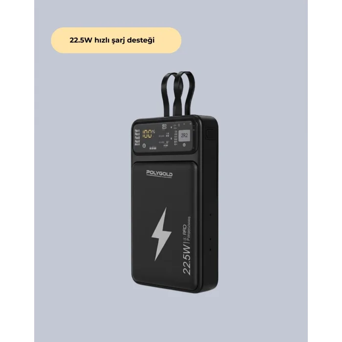 BUĞZ Taşınabilir Powerbank 22.5W Hızlı Şarj Destekli