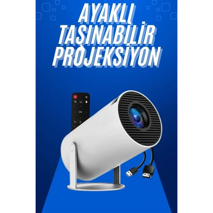 BUĞZ Taşınabilir Projeksiyon Ayaklı Projektör Android Uyumlu HDMI Girişli