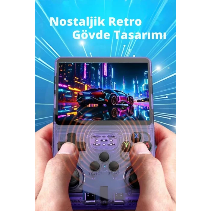 BUĞZ Taşınabilir retro oyun konsolu beyaz renk 64 GB hafıza 15000+ yüklü oyun bluetooth yok
