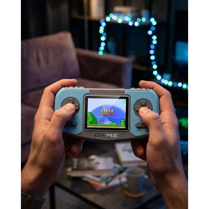 BUĞZ Taşınabilir Retro Oyun Konsolu Dahili Oyunlar TV Bağlantılı Şarjlı El Tipi Oyun Cihazı