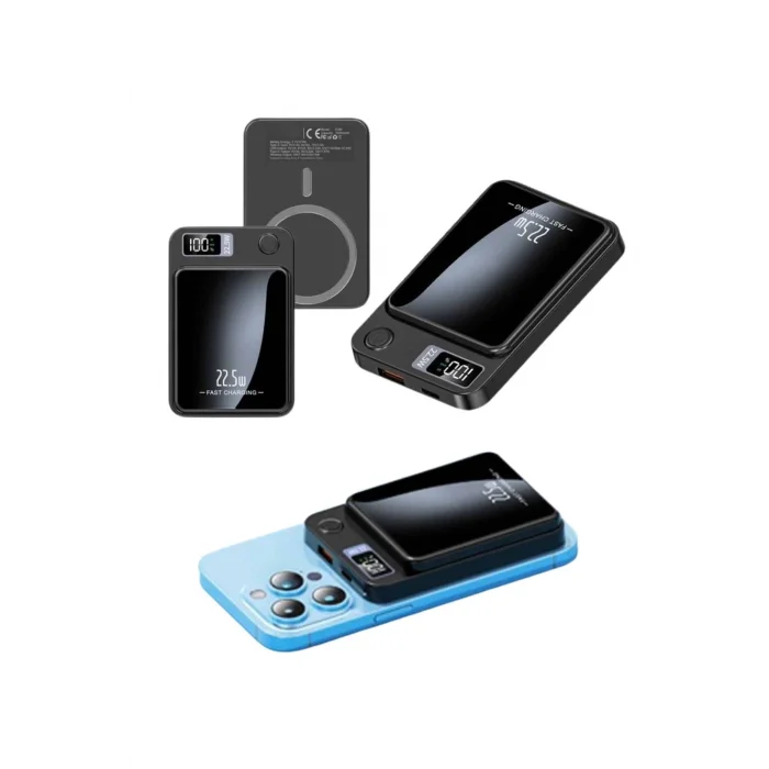  Taşınabilir Şarj Magsafe Powerbank 10.000 mAh Hızlı Şarj Led Göstergeli Kablosuz