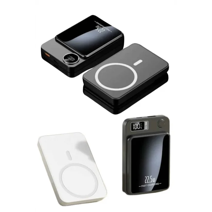  Taşınabilir Şarj Magsafe Powerbank 10.000 mAh Hızlı Şarj Led Göstergeli Kablosuz