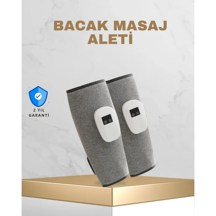 BUĞZ Taşınabilir Şarjlı Baldır Masaj Aleti – 3 Kademeli Isı ve Basınç Ayarı, Titreşim Fonksiyonlu