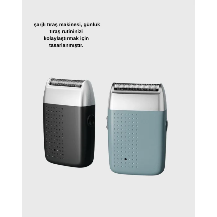 BUĞZ Taşınabilir Şarjlı Tıraş Makinesi – Kuru Kullanım, Özel Sakal Başlıkları - Lisinya