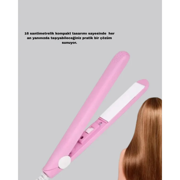 BUĞZ Taşınabilir Seramik Kaplama Mini Saç Düzleştirici – Seyahat ve Günlük Kullanım İçin İdeal - Lisinya