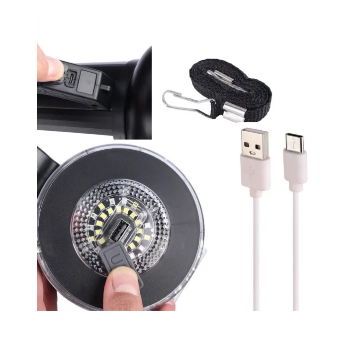 BUĞZ Taşınabilir Solar Şarjlı LED Fener Powerbank Özellikli Kamp ve Acil Durum İçin Süper Parlak Işık